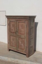 Your Home Vintage Hand-Carved Wooden Storage Cabinet - Image 2