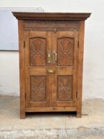 Your Home Vintage Hand-Carved Wooden Storage Cabinet - Image 5