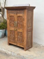 Your Home Vintage Hand-Carved Wooden Storage Cabinet - Image 4