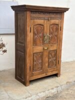 Your Home Vintage Hand-Carved Wooden Storage Cabinet - Image 2