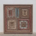 Large Wooden Wall Decor Panel – Antique Rustic Hand-Carved Design - Image 4