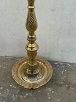Brass Peacock Lamp - 4.2 feet tall brass deepasthambham Standing Oil Lamp - Image 3