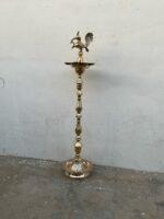 Brass Peacock Lamp - 4.2 feet tall brass deepasthambham Standing Oil Lamp - Image 2