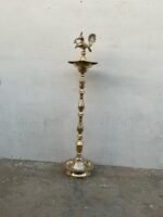Brass Peacock Lamp - 4.2 feet tall brass deepasthambham Standing Oil Lamp - Image 7