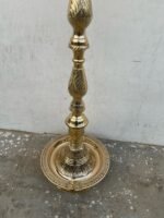 Brass Peacock Lamp - 4.2 feet tall brass deepasthambham Standing Oil Lamp - Image 4