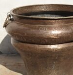 Vintage Brass Vessel — Hand Hammered & Aged Planter vase - Image 3
