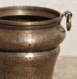 Stunning Vintage Brass Vessel — 16.5 Inch Hand-Hammered, Beautifully Aged Decorative Planter Vase - Image 5
