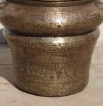 Stunning Vintage Brass Vessel — 16.5 Inch Hand-Hammered, Beautifully Aged Decorative Planter Vase - Image 3