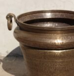 Stunning Vintage Brass Vessel — 17 Inch Hand-Hammered, Beautifully Aged Decorative Planter Vase - Image 5